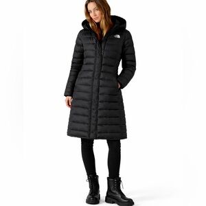 The North Face Goose Down Filled Long Black Puffer Jacket
